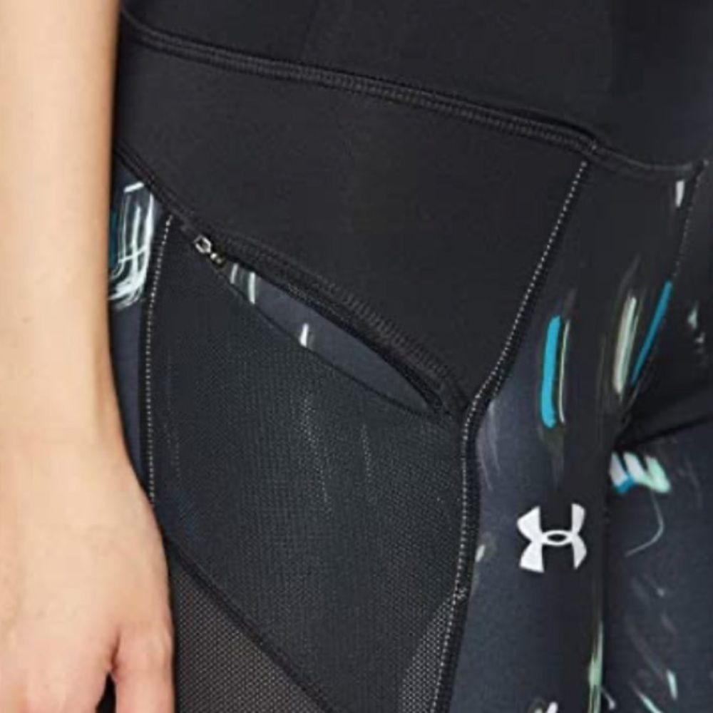 NWT Under Armour Speedpocket Run Printed Crop S - Picture 3 of 11